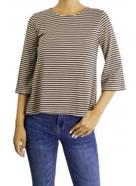 maglia a righe con manica 3/4